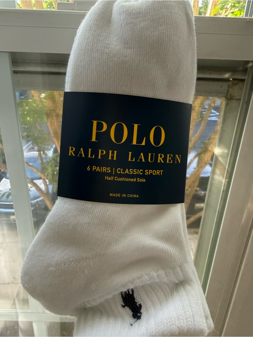 Polo by Ralph Lauren White Athletic Crew Socks - 6 Pack